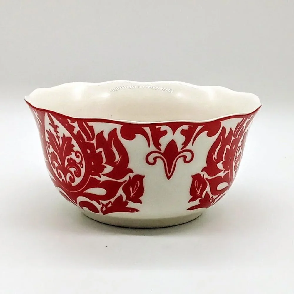 222 Fifth Muse Scallop Rim Porcelain China Bowl
